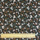 Attēls ar Kokvilnas trikotāža - smalki ziediņi uz tumši brūna 200 g/m² – pieejams Šarlotes audumi