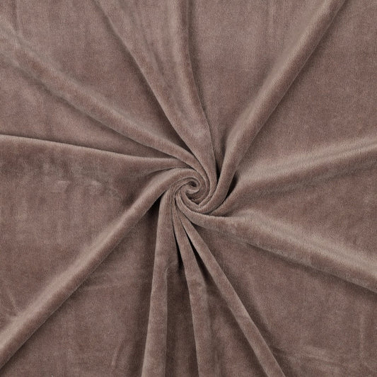 Attēls ar Kokvilnas velūrs - gaiši brūns 250 g/m² – pieejams Šarlotes audumi