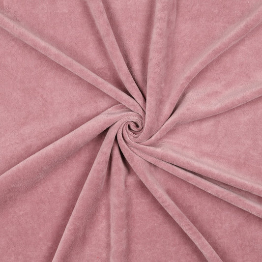 Image de velours de coton vieux rose (Mauve) 250 g/m² – disponible chez Šarlotes audumi