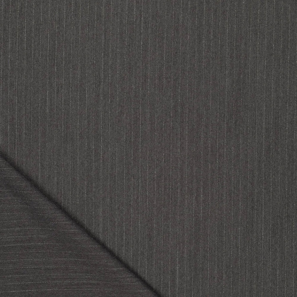 Attēls ar Kostīmaudums ar smalku lureksa svītru | pelēks | 195 g/m² | 145 cm – pieejams Šarlotes audumi