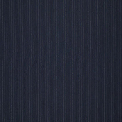 Image de tissu de costume à fine rayure lurex - bleu foncé | 195 g/m² | 145 cm – disponible chez Šarlotes audumi