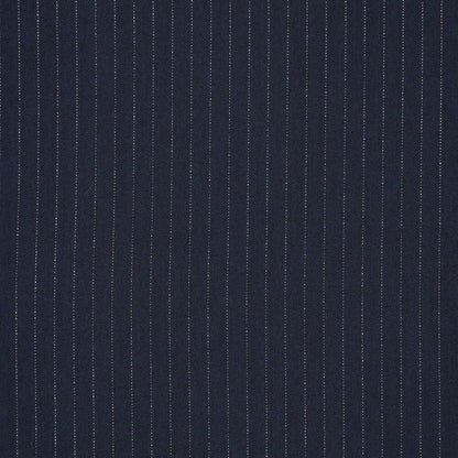 Image d’un tissu de costume à fine rayure lurex - bleu foncé | 195 g/m² | 145 cm – disponible chez Šarlotes audumi