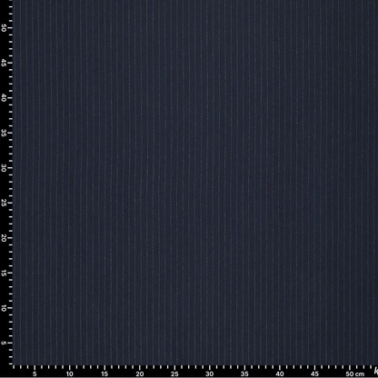 Image avec tissu de costume à fine rayure lurex - bleu foncé | 195 g/m² | 145 cm – disponible chez Šarlotes audumi