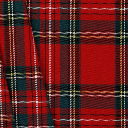 Tissu de costume à carreaux rouges 230 g/m²