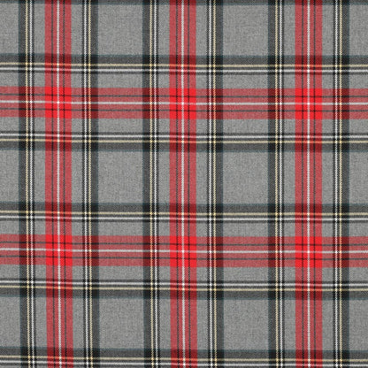 Image de tissu pour costume à carreaux rouge et gris clair, 230 g/m² – disponible chez Šarlotes audumi