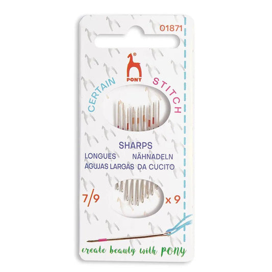 Attēls ar Lāpīšanas adatas (īsās) Nr. 6–7–8 (9 gab.) Pony – pieejams Šarlotes audumi