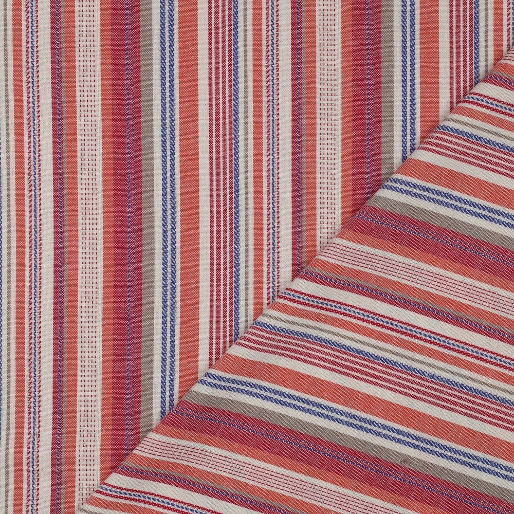 Image of striped linen viscose fabric 200 g/m² – available at Šarlotes audumi