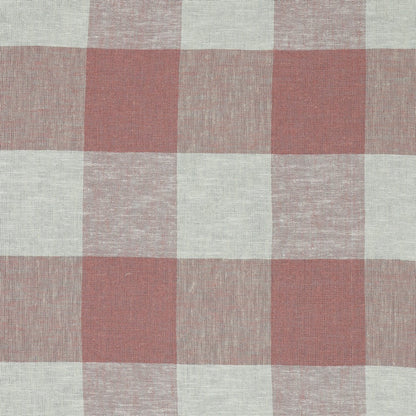 Lin et viscose - à carreaux vieux rose 145 g/m²