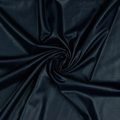 Faux leather with elastane - dark blue 260 g/m²