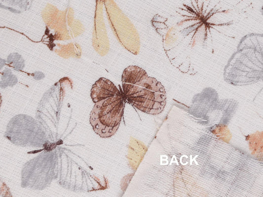 Image with gauze fabric - butterflies 120 g/m² – available at Charlotte Fabrics
