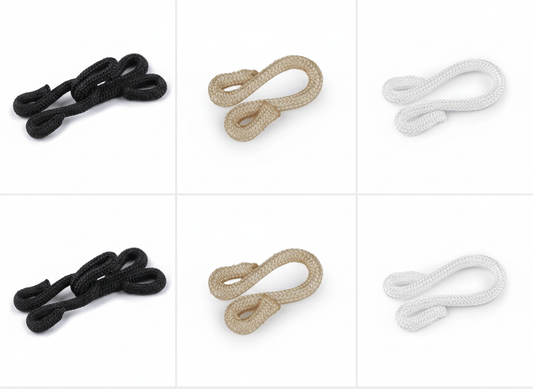 Attēls ar Metāla āķis ar cilpu pārklāts 20 mm 5 pāri|dažādu toņu – pieejams Šarlotes audumi