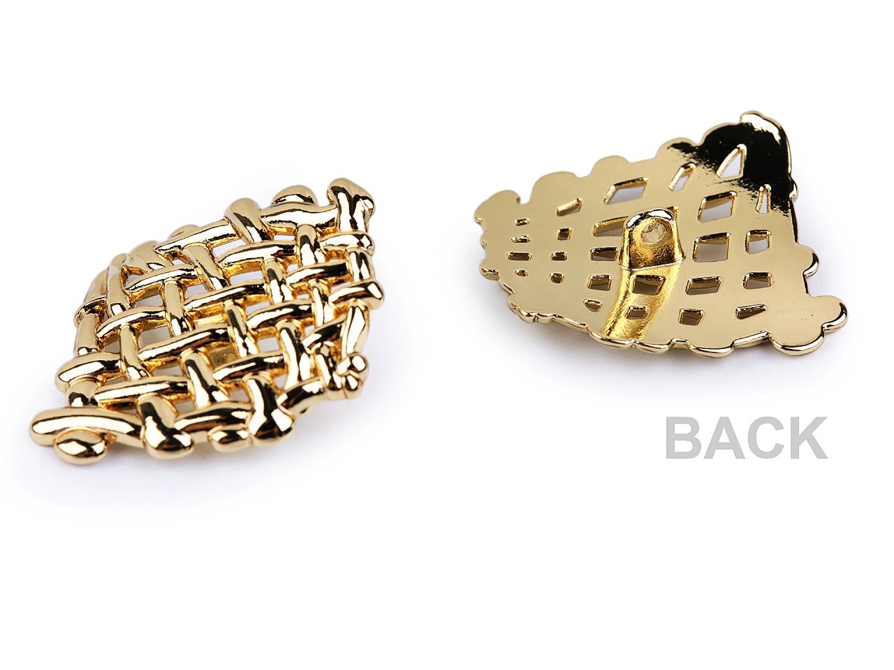 Attēls ar Metāla dekoratīvās pogas ar kājiņu, 30 mm – pieejams Šarlotes audumi