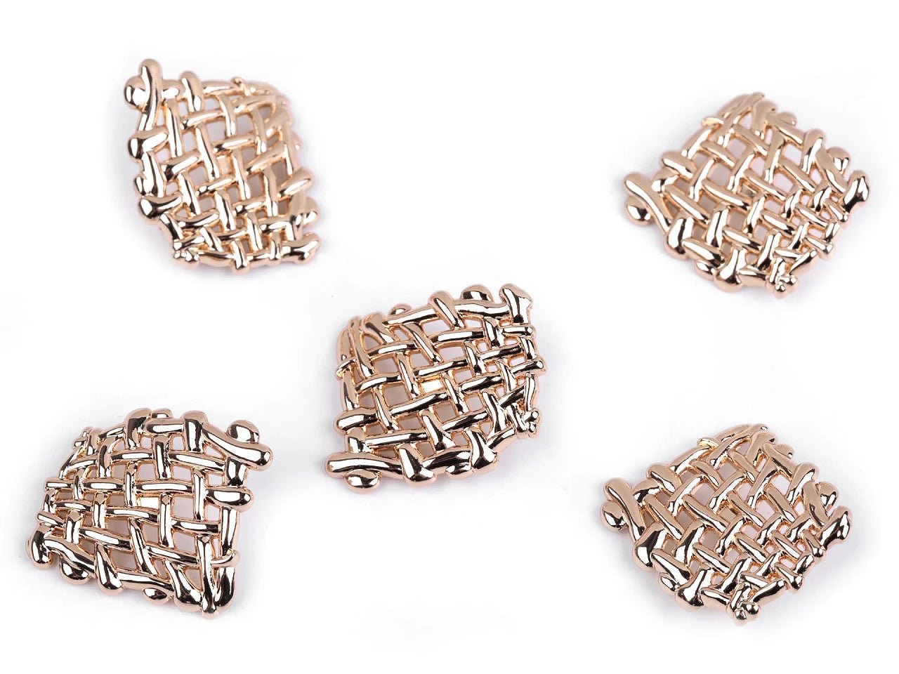 Attēls ar Metāla dekoratīvās pogas ar kājiņu, 30 mm – pieejams Šarlotes audumi