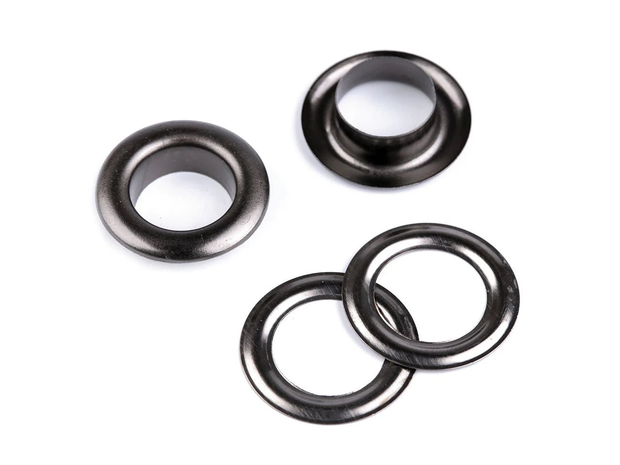 Attēls ar Metāla gredzeni, Luversi iekšējais Ø12 mm / ārējais Ø21 mm |10 gab | dažādu toņu – pieejams Šarlotes audumi