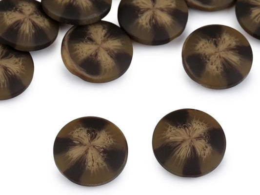 Attēls ar Mēteļu un jaku pogas ar samta efektu | 21 mm, 25 mm, 30 mm|tumši bēšas – pieejams Šarlotes audumi