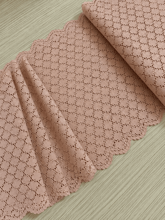 Image with 22 cm lace - beige pink – available at Šarlotes audumi