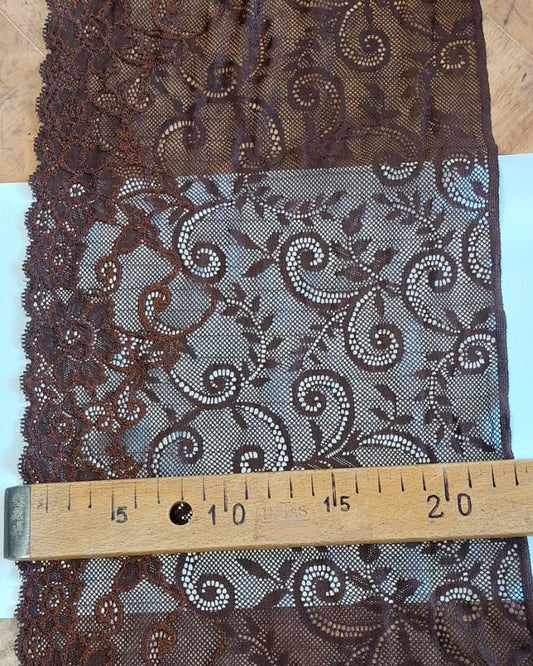 Attēls ar Mežģīne 24 cm-brūna – pieejams internetā Šarlotes audumi