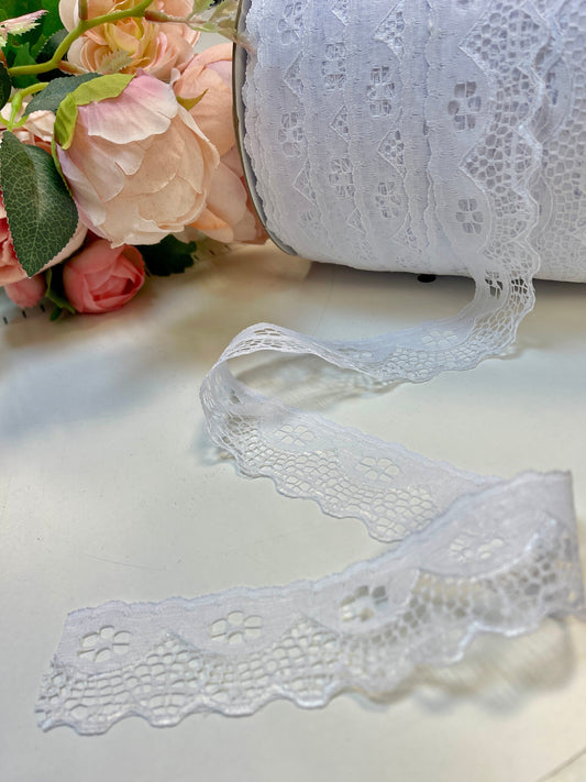 Mežģīne - 4,2 cm balta