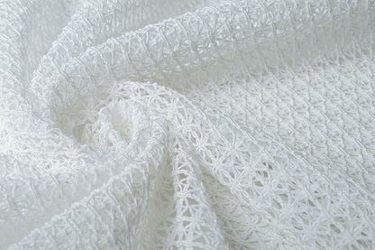 Tissu en dentelle blanc 345 g/m²