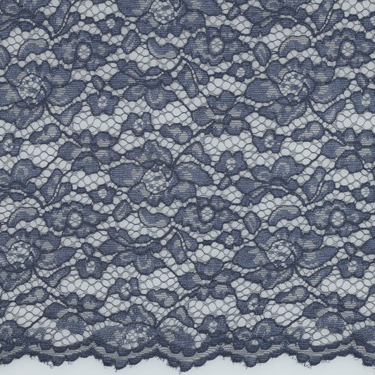 Attēls ar Mežģīņu audums - džinsu zils 130 g/m² – pieejams Šarlotes audumi