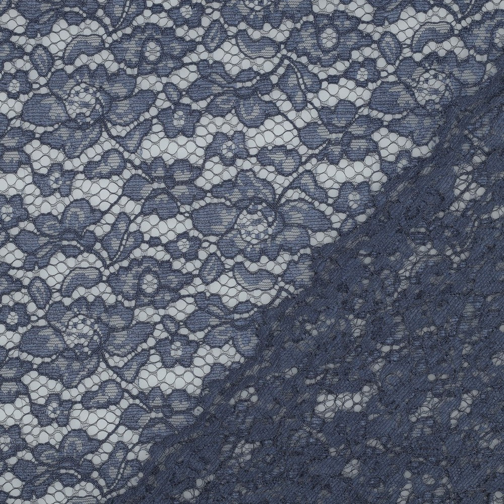 Attēls ar Mežģīņu audums - džinsu zils 130 g/m² – pieejams Šarlotes audumi