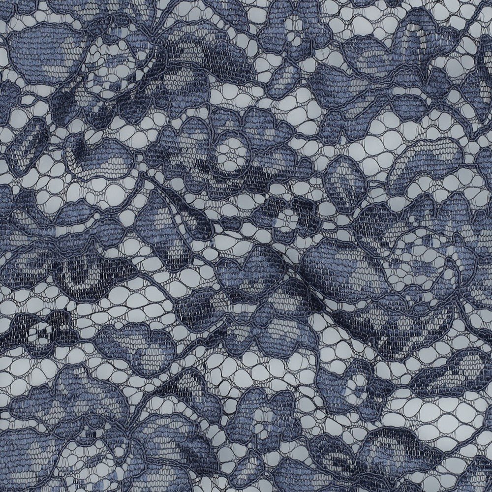 Attēls ar Mežģīņu audums - džinsu zils 130 g/m² – pieejams Šarlotes audumi