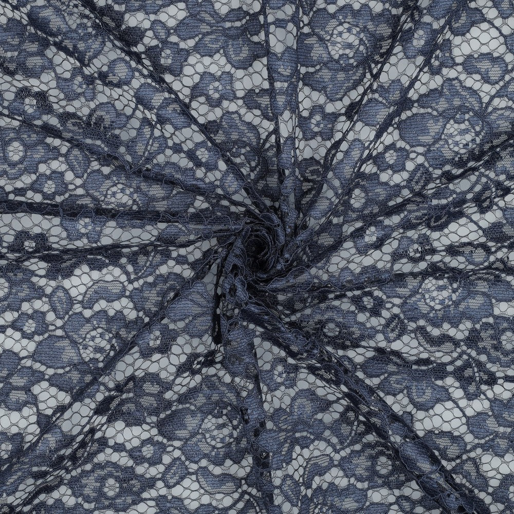 Attēls ar Mežģīņu audums - džinsu zils 130 g/m² – pieejams Šarlotes audumi