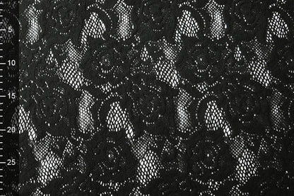 Tissu en dentelle - noir 220 g/m²