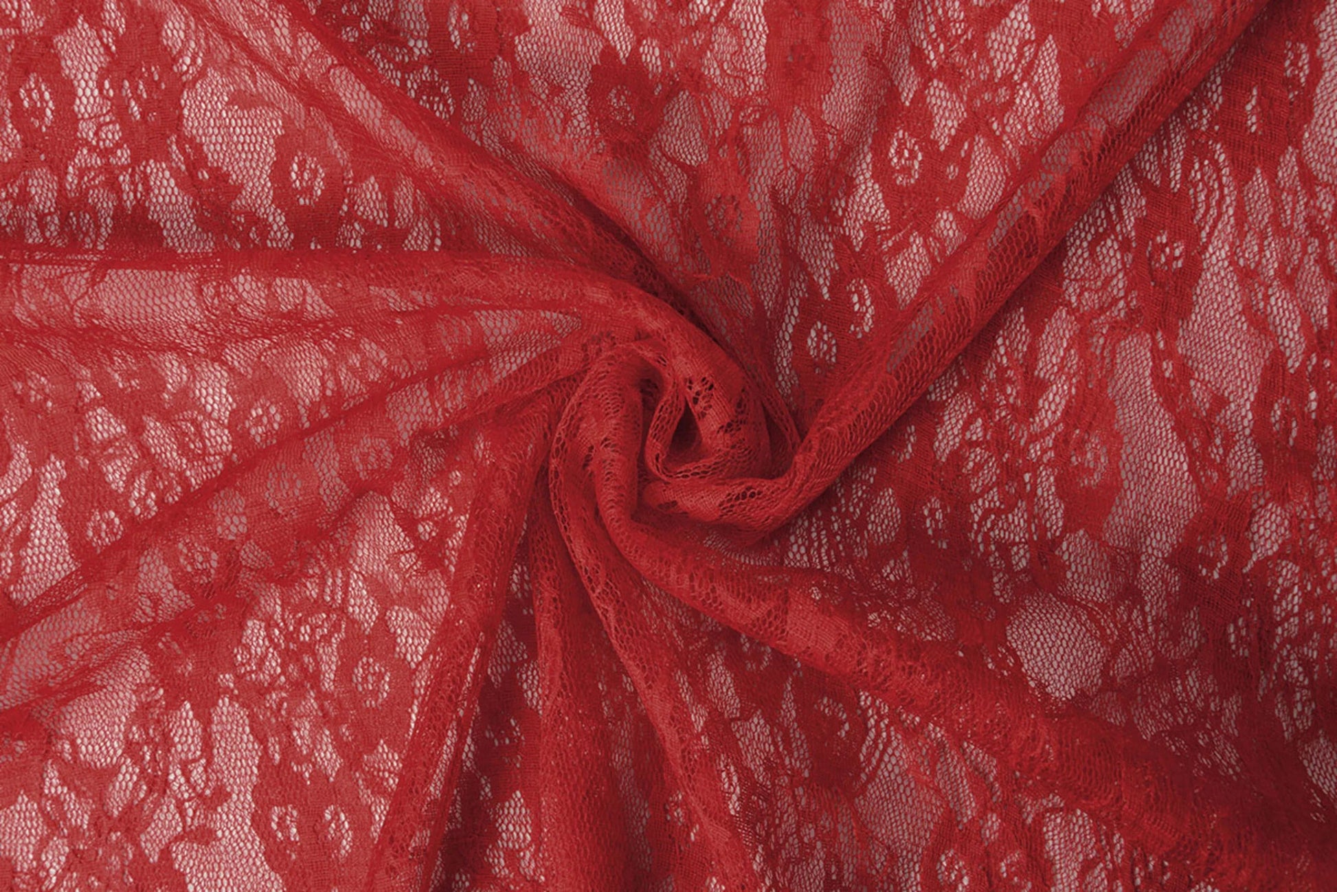 Tissu en dentelle fin - rouge 50 g/m² – disponible chez Šarlotes audumi