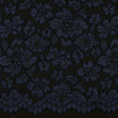 Tissu en dentelle - bleu foncé 130 g/m²