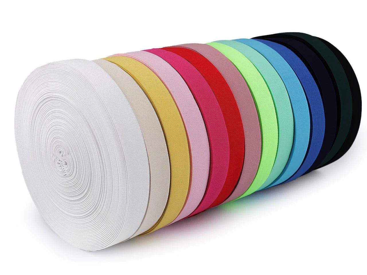 Attēls ar Mīksta gumija 25 mm | Elastīga gumija apģērbu šūšanai - tirkīzzila – pieejams Šarlotes audumi