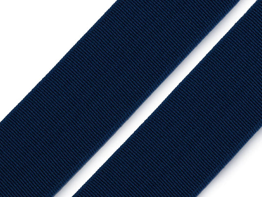 Attēls ar Mīksta gumija 25 mm | Elastīga gumija apģērbu šūšanai - tumši zila – pieejams Šarlotes audumi