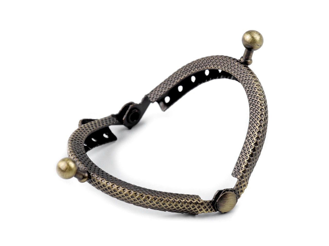 Attēls ar Mini metāla maciņa rāmis piešūšanai, 5,5 × 8 cm - vintage misiņa tonis – pieejams Šarlotes audumi