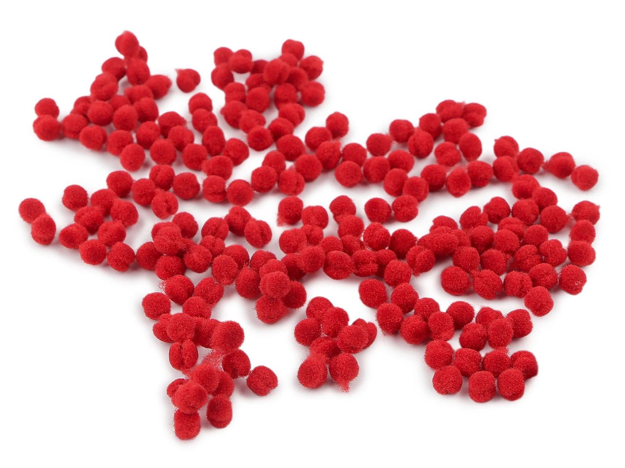 Attēls ar Mini pomponi Ø4 mm | Balti | 2000 gabali iepakojumā|dažādu toņu – pieejams Šarlotes audumi