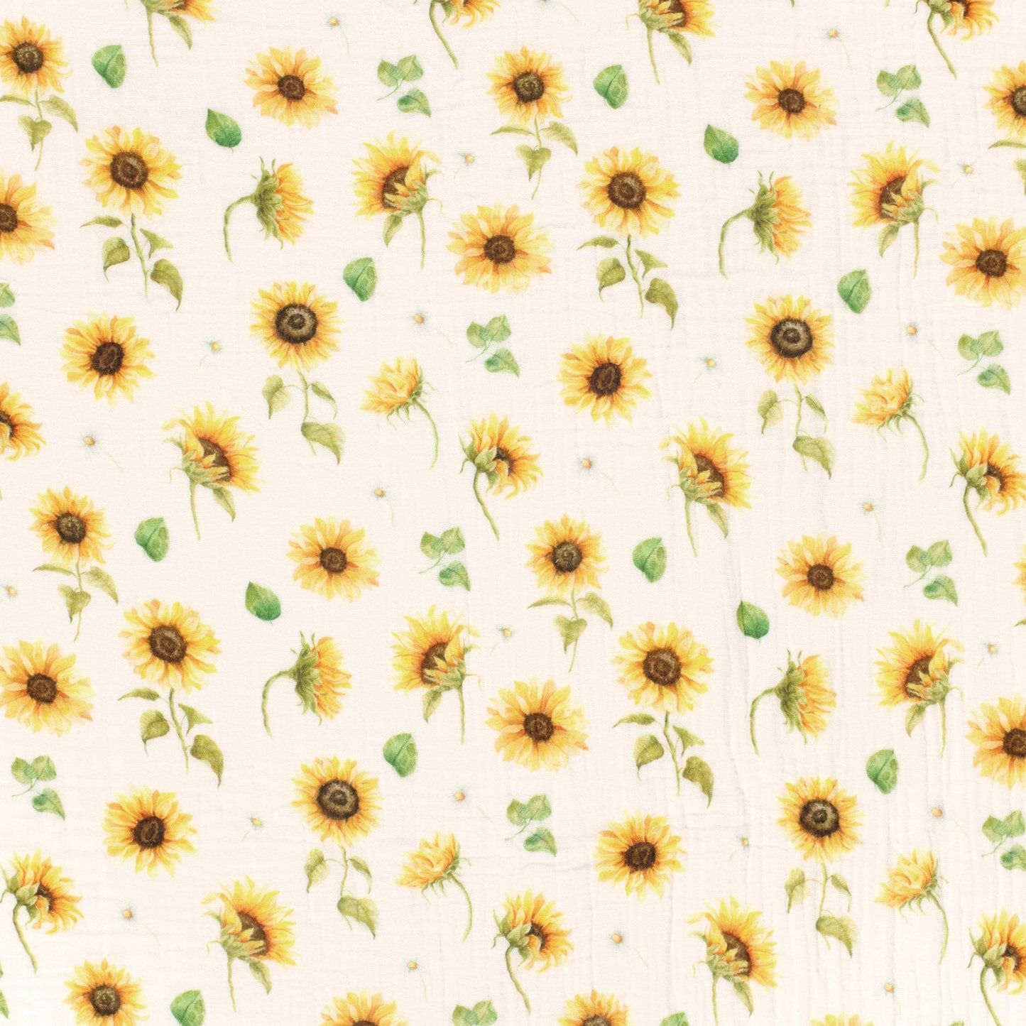 Attēls ar Muslīns - saules puķes 120 g/m² – pieejams Šarlotes audumi