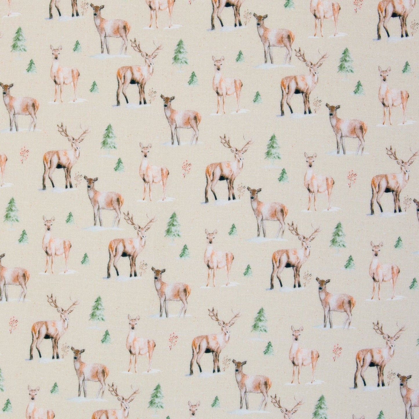 Attēls ar Muslīns - stirniņa ar egli 130 g/m² – pieejams Šarlotes audumi