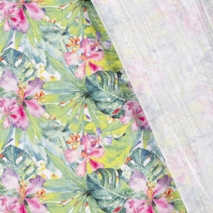 Mousseline - feuilles tropicales 130 g/m²