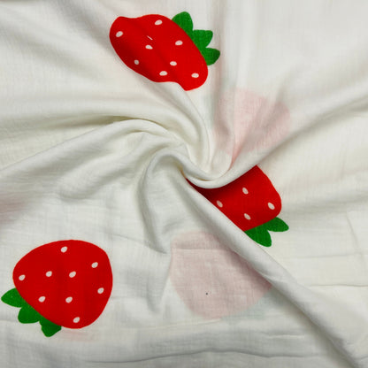 Mousseline - fraises 130 g/m²