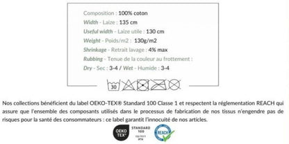 alt
Mousseline - fleurs sur fond orange 130 g/m²