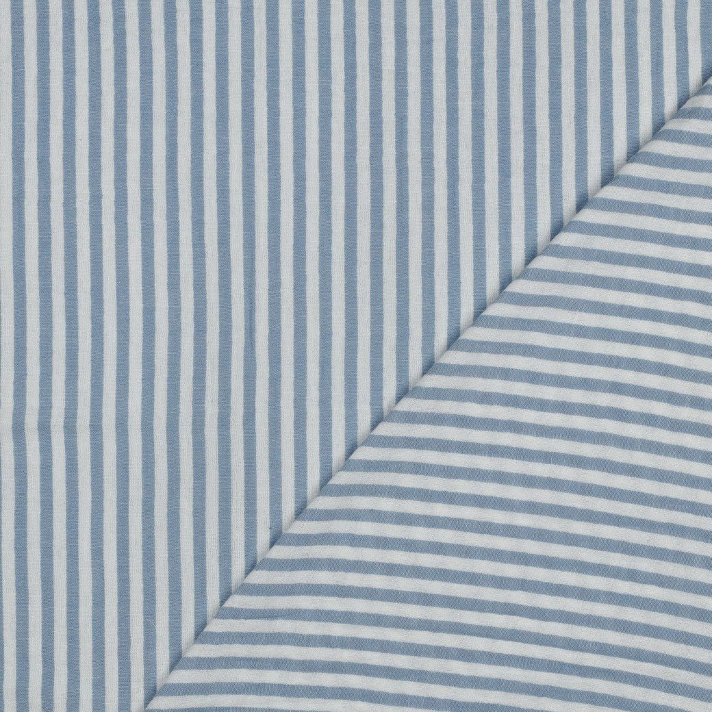 Attēls ar Muslīns - zilas līnijas 120 g/m² – pieejams Šarlotes audumi