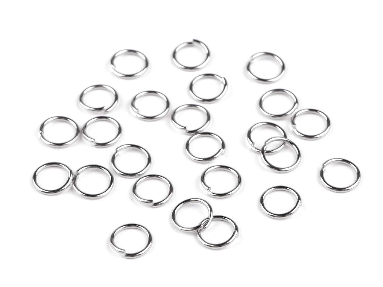 Attēls ar Nerūsējošā tērauda savienojošie gredzeni Ø6 - 10 mm (slēgti) 10g – pieejams Šarlotes audumi