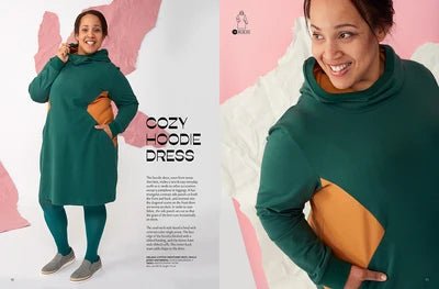Attēls ar OTTOBRE Design Family – šūšanas žurnāls ar piegrieztnēm angļu valodā – pieejams internetā Šarlotes audumi