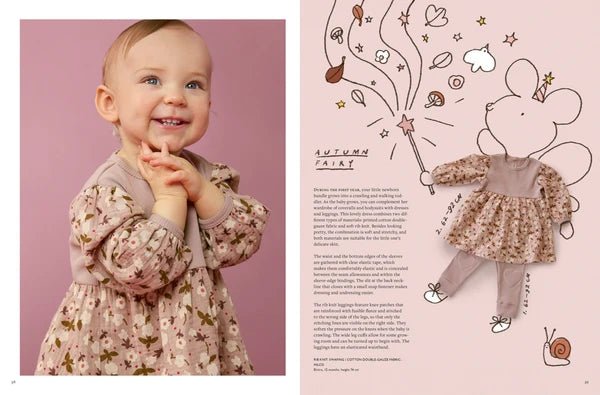 Attēls ar OTTOBRE design Kids 4/2023 – bērnu apģērbu piegrieztņu žurnāls angļu valodā – pieejams internetā Šarlotes audumi