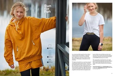 Attēls ar OTTOBRE design Kids Rudens – bērnu apģērbu piegrieztņu žurnāls angļu valodā – pieejams internetā Šarlotes audumi