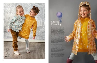 Attēls ar OTTOBRE design Kids Rudens – bērnu apģērbu piegrieztņu žurnāls angļu valodā – pieejams internetā Šarlotes audumi