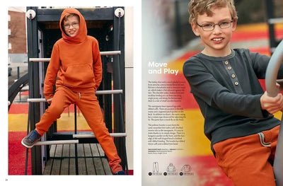 Attēls ar OTTOBRE design Kids Rudens – bērnu apģērbu piegrieztņu žurnāls angļu valodā – pieejams internetā Šarlotes audumi