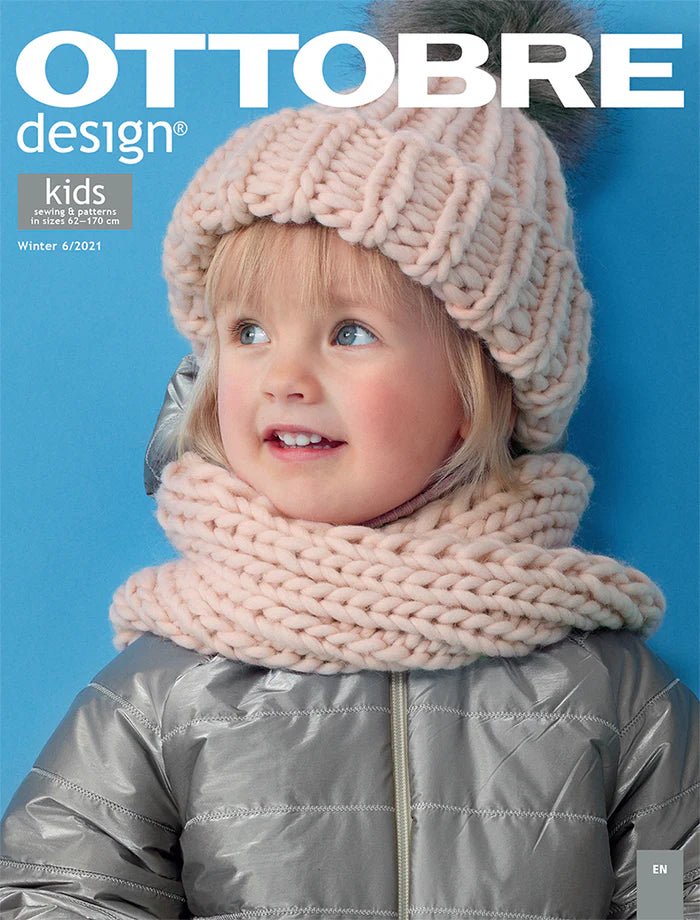 Attēls ar OTTOBRE design Kids Ziema– bērnu apģērbu piegrieztņu žurnāls angļu valodā – pieejams internetā Šarlotes audumi