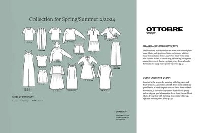 OTTOBRE design Woman 2/2024 nuotrauka – angliškas moteriškų drabužių iškarpų žurnalas – galima įsigyti internetu „Šarlotes audumi“
