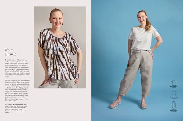 OTTOBRE design Woman 2/2024 nuotrauka – angliškas moteriškų drabužių iškarpų žurnalas – galima įsigyti internetu „Šarlotes audumi“
