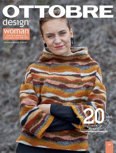 OTTOBRE design Woman 5/2020 vaizdas – angliškas moteriškų drabužių iškarpų žurnalas – galima įsigyti internetu „Šarlotes audumi“